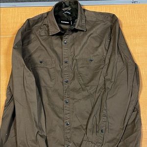 Mens - Express - Long sleeve button down shirt